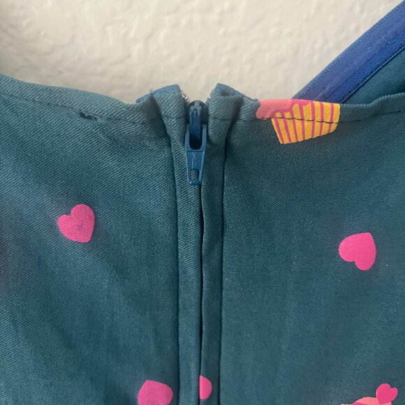 NWT Unique Vintage Sz 3X 1960s Ohara Swing Fit & Flare Dress Blue Cupcakes Retro - Picture 5 of 10